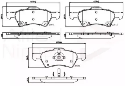 Комплект тормозных колодок, дисковый тормоз COMLINE купить