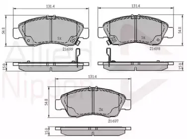Комплект тормозных колодок, дисковый тормоз COMLINE купить
