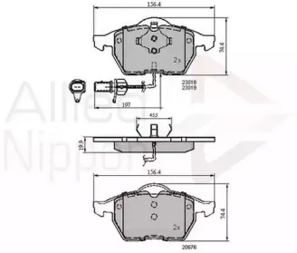 Комплект тормозных колодок, дисковый тормоз COMLINE купить
