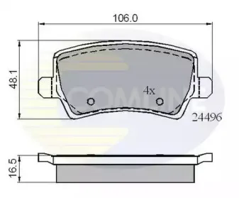 CBP01613 Comline - Гальмівні колодки до дисків COMLINE купить