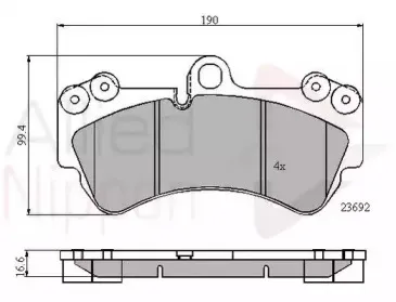Комплект тормозных колодок, дисковый тормоз COMLINE купить