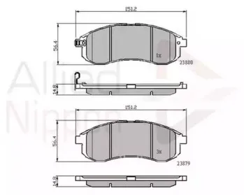 Комплект тормозных колодок, дисковый тормоз COMLINE купить