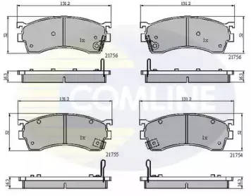 Комплект тормозных колодок, дисковый тормоз COMLINE купить