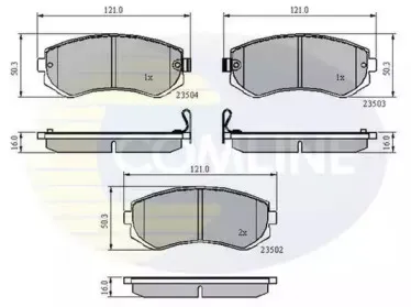 Комплект тормозных колодок, дисковый тормоз COMLINE купить