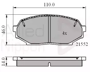 Комплект тормозных колодок, дисковый тормоз COMLINE купить