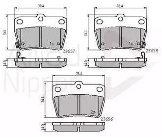 Комплект тормозных колодок, дисковый тормоз COMLINE купить
