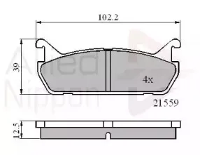 Комплект тормозных колодок, дисковый тормоз COMLINE купить