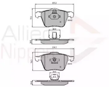 Комплект тормозных колодок, дисковый тормоз COMLINE купить
