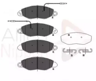 Комплект тормозных колодок, дисковый тормоз COMLINE купить