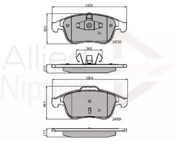 Комплект тормозных колодок, дисковый тормоз COMLINE купить