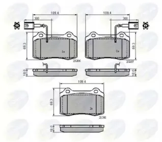 Комплект тормозных колодок, дисковый тормоз COMLINE купить