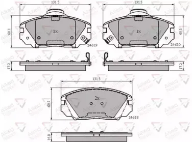 Комплект тормозных колодок, дисковый тормоз COMLINE купить