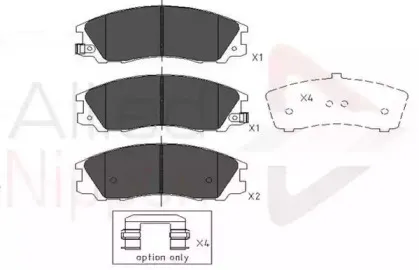 Комплект тормозных колодок, дисковый тормоз COMLINE купить