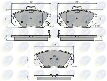 Комплект тормозных колодок, дисковый тормоз COMLINE купить