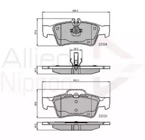 Комплект тормозных колодок, дисковый тормоз COMLINE купить