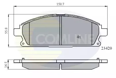 Комплект тормозных колодок, дисковый тормоз COMLINE купить