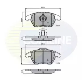 Комплект тормозных колодок, дисковый тормоз COMLINE купить