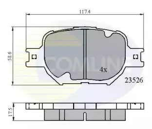 Комплект тормозных колодок, дисковый тормоз COMLINE купить