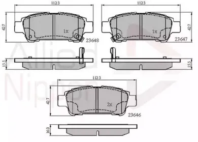 Комплект тормозных колодок, дисковый тормоз COMLINE купить