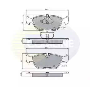 Комплект тормозных колодок, дисковый тормоз COMLINE купить