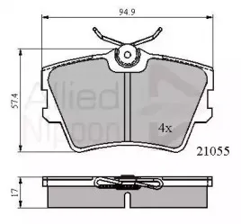 Комплект тормозных колодок, дисковый тормоз COMLINE купить
