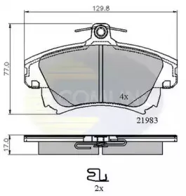 Комплект тормозных колодок, дисковый тормоз COMLINE купить