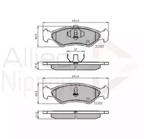Комплект тормозных колодок, дисковый тормоз COMLINE купить