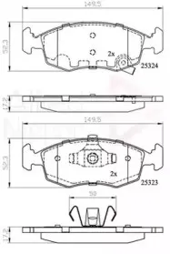 Комплект тормозных колодок, дисковый тормоз COMLINE купить