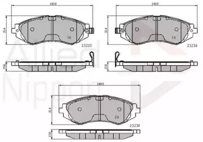 Комплект тормозных колодок, дисковый тормоз COMLINE купить
