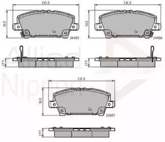 Комплект тормозных колодок, дисковый тормоз COMLINE купить