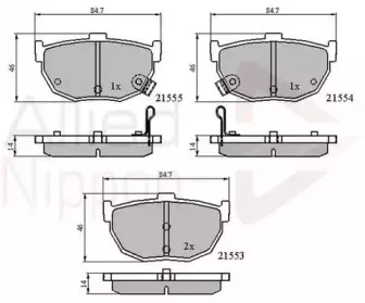 Комплект тормозных колодок, дисковый тормоз COMLINE купить