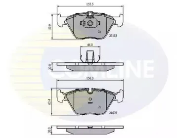 Комплект тормозных колодок, дисковый тормоз COMLINE купить