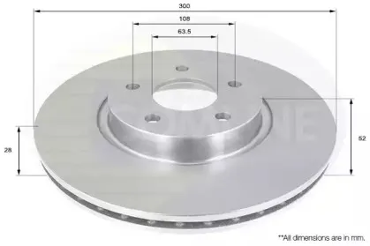 ADC1249V Comline - Диск гальмівний вентильований з покриттям COMLINE купить