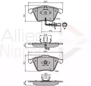 Комплект тормозных колодок, дисковый тормоз COMLINE купить