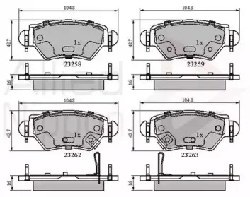 Комплект тормозных колодок, дисковый тормоз COMLINE купить