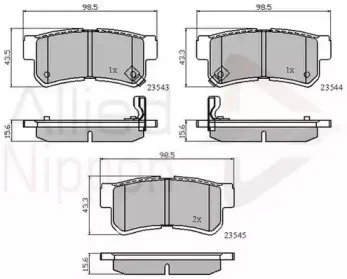 Комплект тормозных колодок, дисковый тормоз COMLINE купить