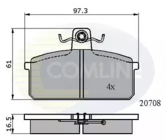 Комплект тормозных колодок, дисковый тормоз COMLINE купить