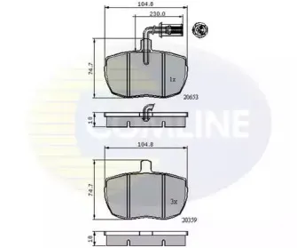 Комплект тормозных колодок, дисковый тормоз COMLINE купить
