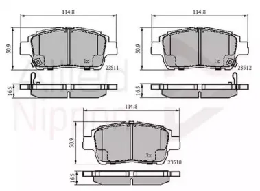 Комплект тормозных колодок, дисковый тормоз COMLINE купить
