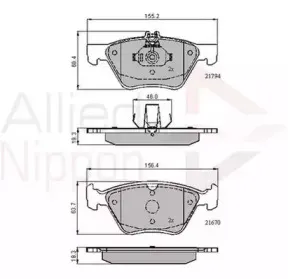 Комплект тормозных колодок, дисковый тормоз COMLINE купить