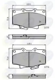 Комплект тормозных колодок, дисковый тормоз COMLINE купить