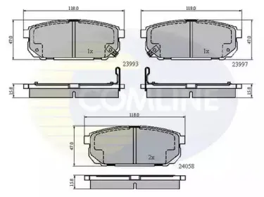 Комплект тормозных колодок, дисковый тормоз COMLINE купить