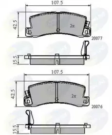 Комплект тормозных колодок, дисковый тормоз COMLINE купить