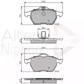 Комплект тормозных колодок, дисковый тормоз COMLINE купить