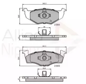 Комплект тормозных колодок, дисковый тормоз COMLINE купить