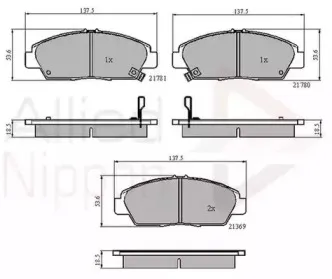 Комплект тормозных колодок, дисковый тормоз COMLINE купить