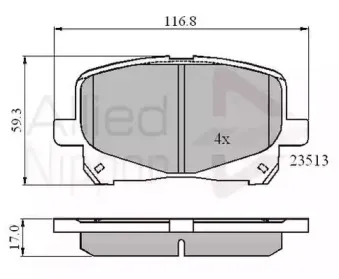 Комплект тормозных колодок, дисковый тормоз COMLINE купить