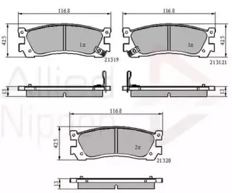 Комплект тормозных колодок, дисковый тормоз COMLINE купить