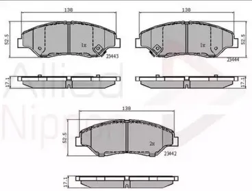 Комплект тормозных колодок, дисковый тормоз COMLINE купить