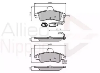 Комплект тормозных колодок, дисковый тормоз COMLINE купить